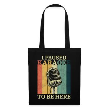 Karaoke Singer Retro Vintage I - Stoffbeutel - Schwarz - Vorne