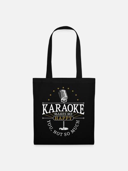 Karaoke Singer Karaoke Makes Me - Tote Bag - black