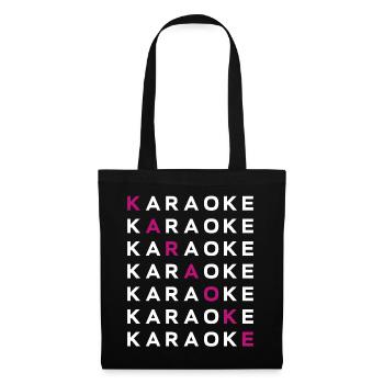 Karaoke Singer Karaoke - Stoffbeutel - Schwarz - Vorne