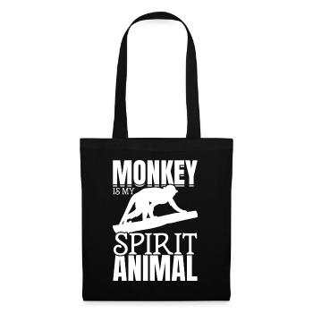 Monkey Is My Spirit Animal - Orange Monkey Love - Tote Bag - black - Front