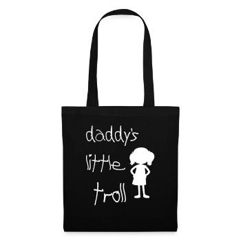 Le petit troll de papa - Sac en tissu - noir - Devant