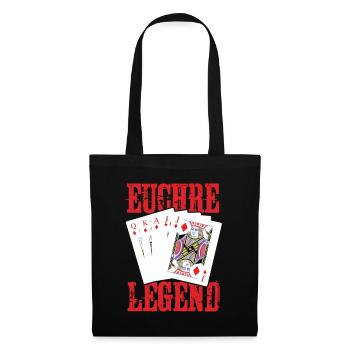 Euchre Legend Euchre Jeu de cartes Euchre - Sac en tissu - noir - Devant