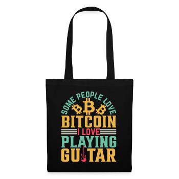 Guitarist I Some People Love Bitcoin I Love Playin - Stoffbeutel - Schwarz - Vorne