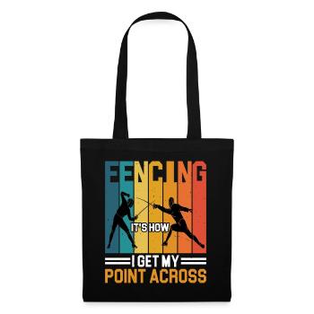 L’escrime, c’est comme ça que je fais passer mon message 2 - Sac en tissu - noir - Devant