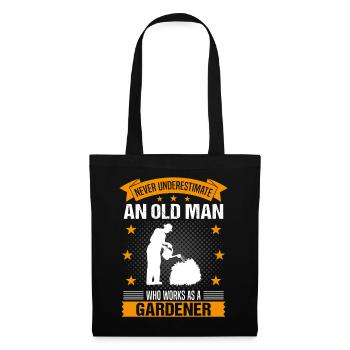 Jardinier vieil homme drôle disant cadeau d’homme - Sac en tissu - noir - Devant