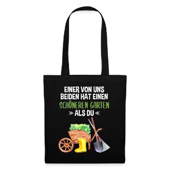 Garten Lustiger Spruch Hobby Gärtner Geschenkidee - Stoffbeutel - Schwarz - Vorne