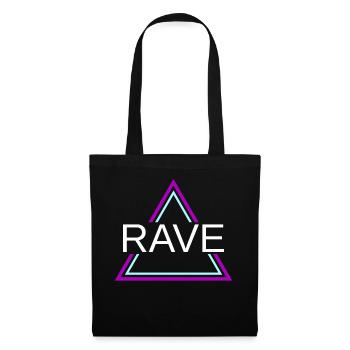Rave Techno House Party EDM Festival Goa Electro - Sac en tissu - noir - Devant