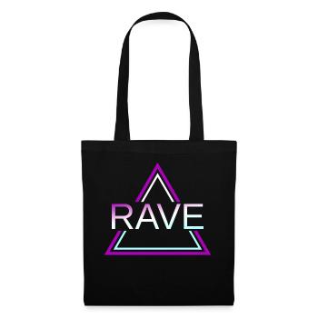 Rave Techno House Party EDM Festival Goa Electro - Stoffbeutel - Schwarz - Vorne