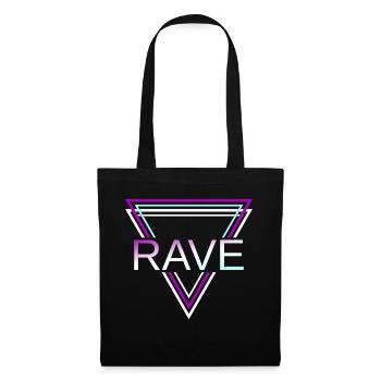 Rave Techno House Party EDM Festival Goa Electro - Tote Bag - black - Front