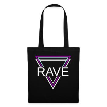 Rave Techno House Party EDM Festival Goa Electro - Stoffbeutel - Schwarz - Vorne
