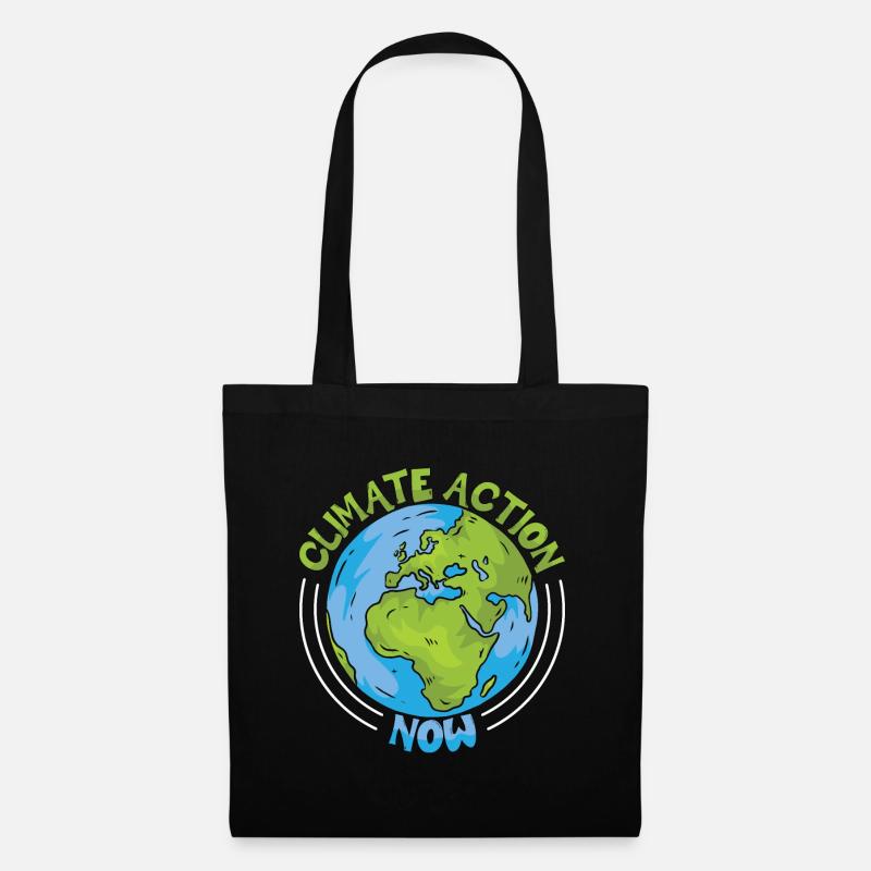Climate Change Climate Action Now Environmentalist - Sac en tissu - noir