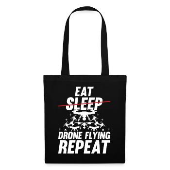Funny Drone - Eat Sleep Drone Flying Repeat - Dron - Tote Bag - black - Front