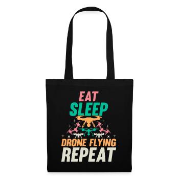 Pilote de drone quadricoptère - Eat Sleep Drone Flying Re - Sac en tissu - noir - Devant