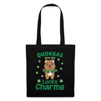Les quokkas sont mes porte-bonheur La Saint-Patrick - Sac en tissu - noir - Devant