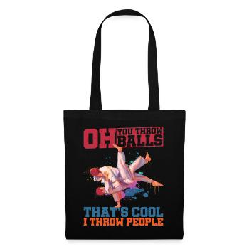 Oh, tu lances des balles, c’est cool, je lance des gens - Sac en tissu - noir - Devant