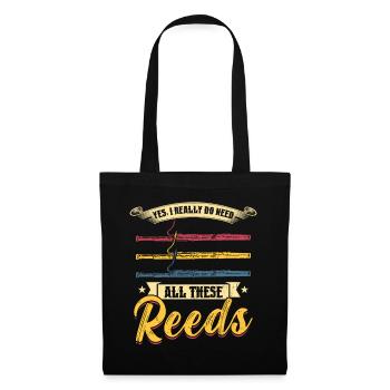 Oui j’ai vraiment besoin de toutes ces anches - basson - Sac en tissu - noir - Devant