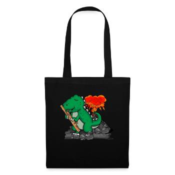 Fagott Geschenk Kinder Dinosaurier Musik Fagott - Stoffbeutel - Schwarz - Vorne