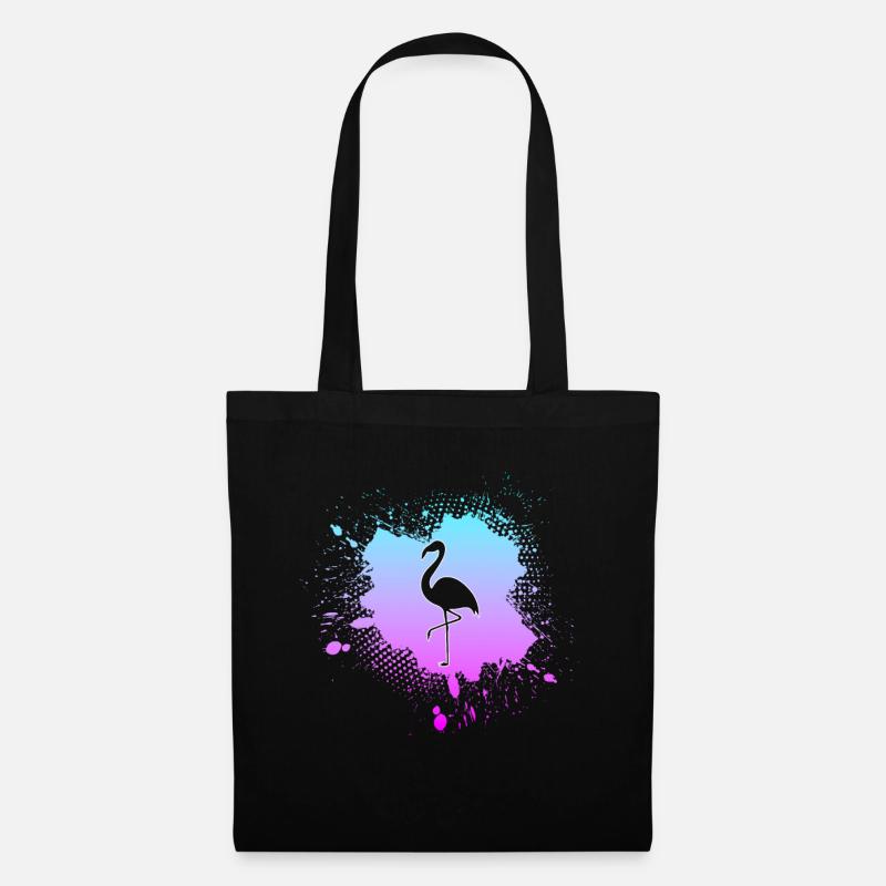 Flamingo - Stoffbeutel - Schwarz