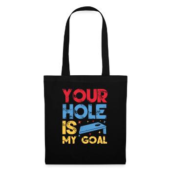 Cornhole ton trou est mon objectif - Sac en tissu - noir - Devant