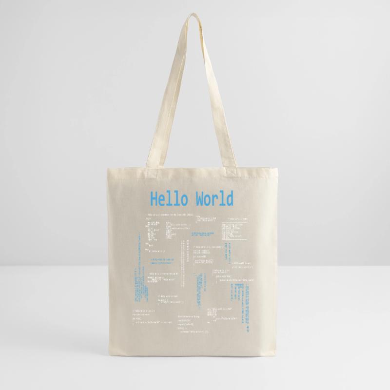 Hello World Programmiersprachen Programmierer Nerd Stoffbeutel