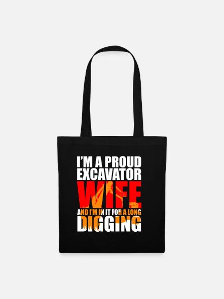 Bagger Design für Baggerfahrer - Stoffbeutel - Schwarz