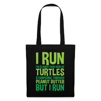Je cours, je suis plus lent que Herd Of Turtles 2 - Sac en tissu - noir - Devant