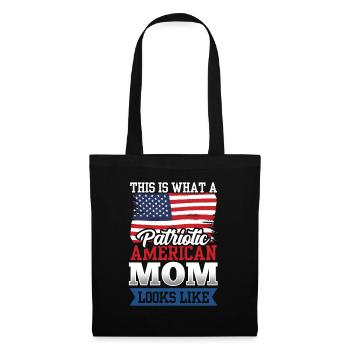 Voici à quoi ressemble une mère américaine patriotique aux États-Unis - Sac en tissu - noir - Devant