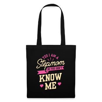 Oui je suis une belle-mère non tu ne me connais pas - Sac en tissu - noir - Devant