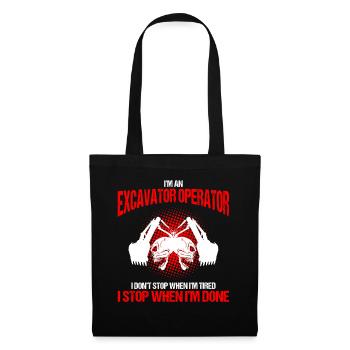 Heavy Equipment Operator and Excavator Operator Design - Tote Bag - black - Front