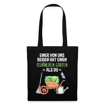 Garten Lustiger Spruch Hobby Gärtner Geschenkidee - Stoffbeutel - Schwarz - Vorne