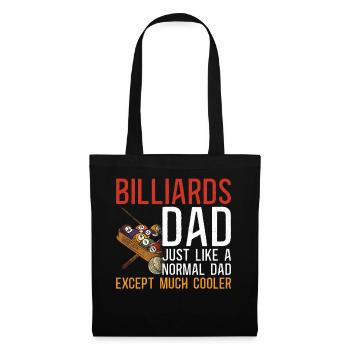 Billard Joueur de billard Ball Papa - Sac en tissu - noir - Devant