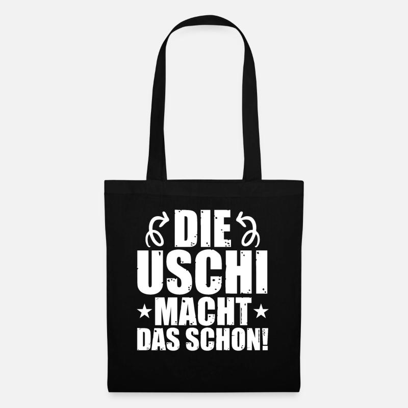 Die Uschi Macht Das Schon - Stoffbeutel - Schwarz