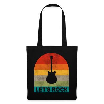 Lets Rock and Roll Musik - Stoffbeutel - Schwarz - Vorne