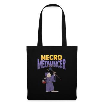 Cat Necro Meowncer Necromancer design for a - Sac en tissu - noir - Devant
