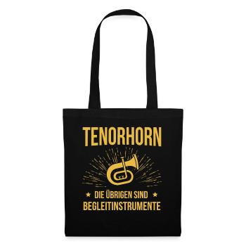 Tenorhorn Tenorhornspieler Tenorhornist - Stoffbeutel - Schwarz - Vorne