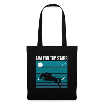 Show Jumping Aim For The Stars Horses Show Jumper - Stoffbeutel - Schwarz - Vorne