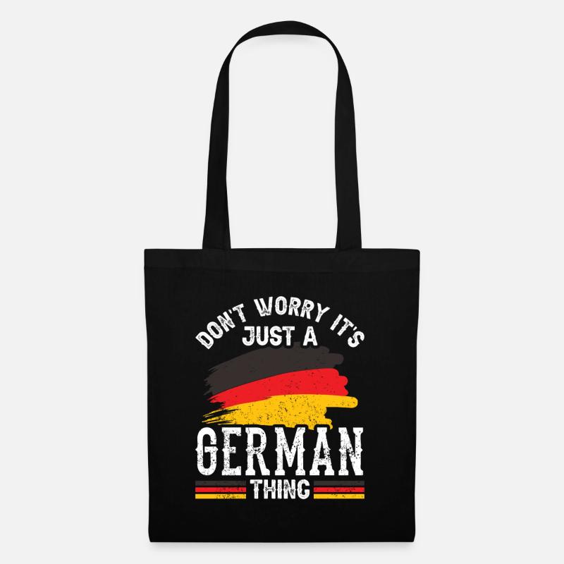 Keine Angst Ist Nur Eine Deutsche Sache Deutsch - Stoffbeutel - Schwarz