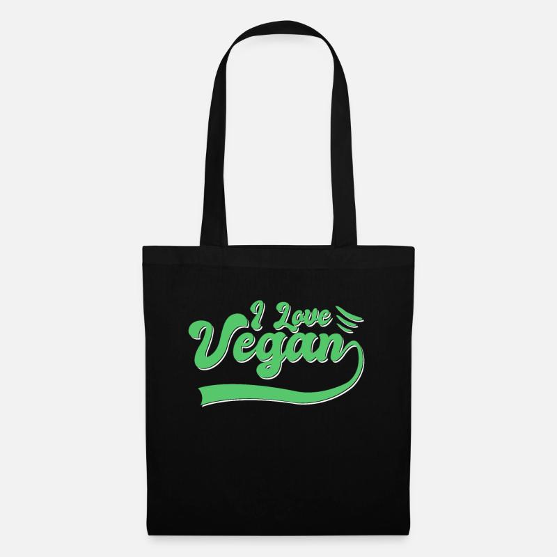 Vegan - Stoffbeutel - Schwarz