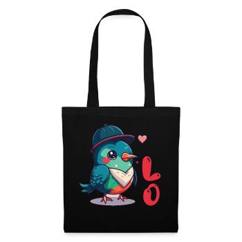 Petite amie, petit ami, homme, partenaire de la Saint-Valentin - Sac en tissu - noir - Devant