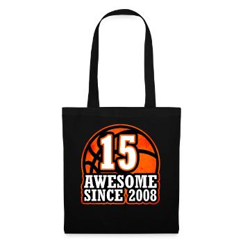 Basketball 15 Birthday 2008 - Tote Bag - black - Front