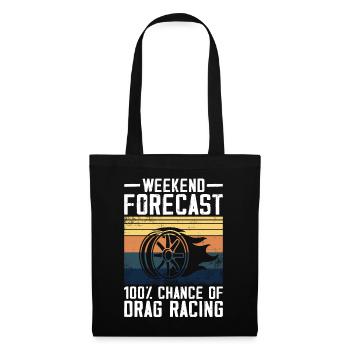 Drag Racing Race Car Retro Vintage - Stoffbeutel - Schwarz - Vorne