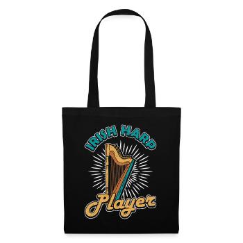 Irish Harp Player Harfe - Tote Bag - black - Front