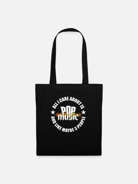 All I care about is Pop Music and 3 People - Stoffbeutel - Schwarz