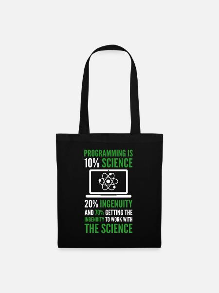 Programming is Science Computer Developer Coding - Stoffbeutel - Schwarz