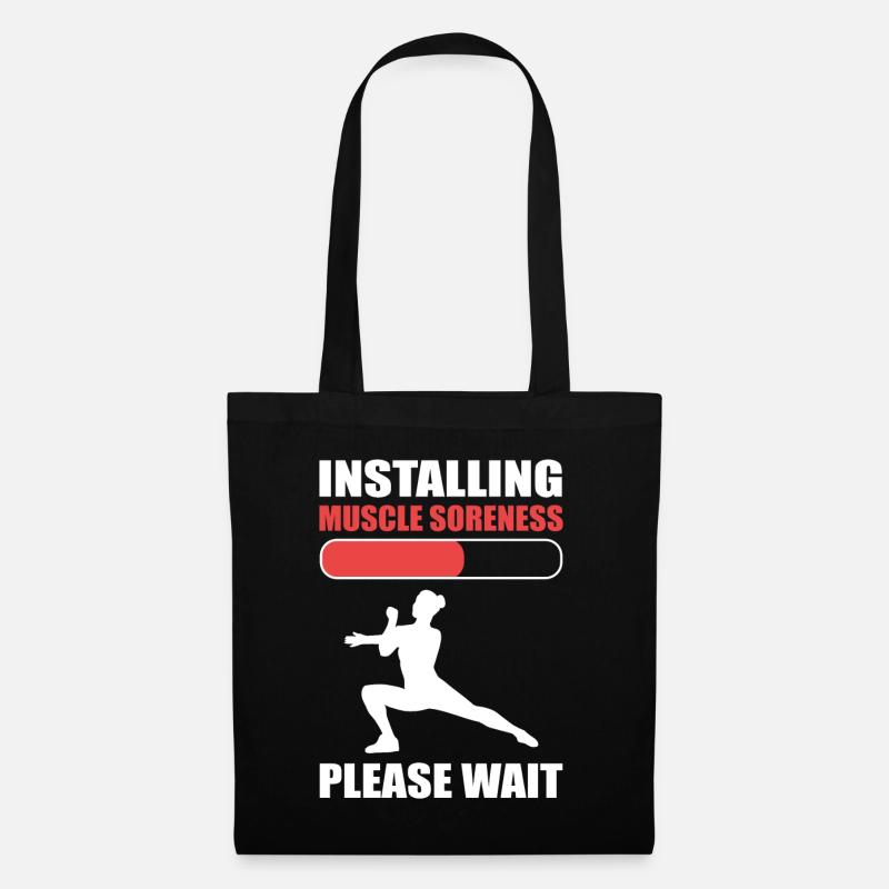 Installing Muscle Soreness Please Wait Aerobics - Tote Bag - black