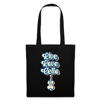 Life Love Cello Cello Cello Musician Cellist - Tote Bag - black - Front