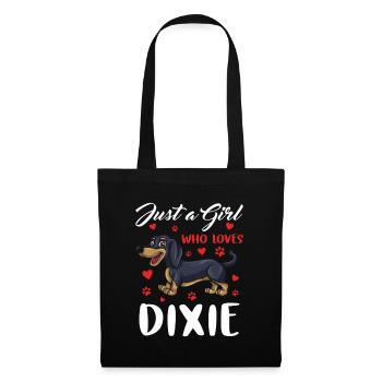 Teckel Cadeau Dixie Viennese Doxie Teckel - Sac en tissu - noir - Devant