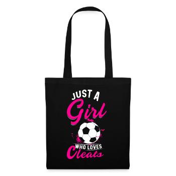 Fußball Tshirt Herren Damen Soccer Football - Stoffbeutel - Schwarz - Vorne