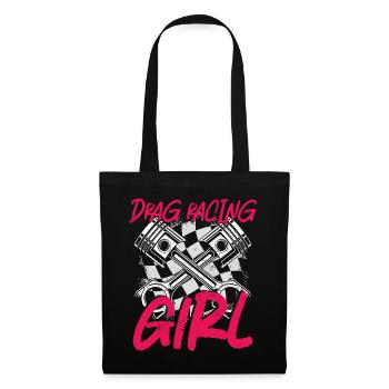 Drag Racing Race Car Girl Vintage - Tote Bag - black - Front