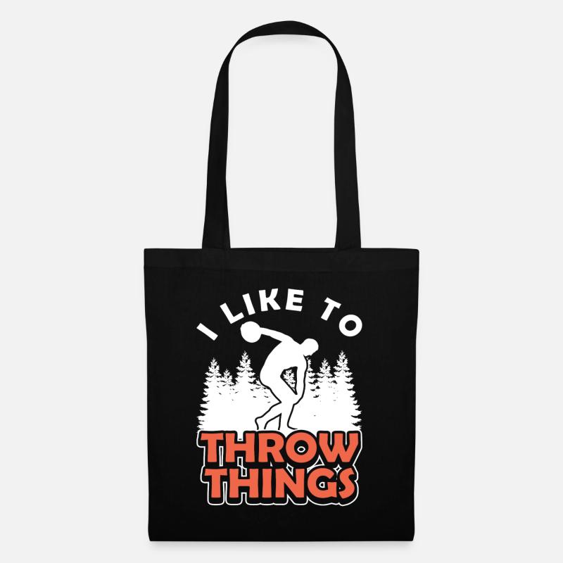 Diskus I Like To Throw Things Discus Thrower - Tote Bag - black